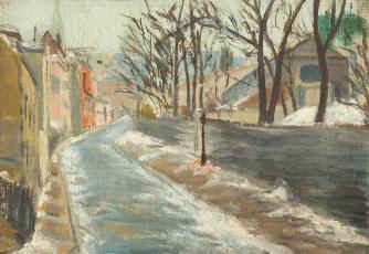Rue montmartroise enneig�e