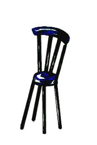 chaise bleue